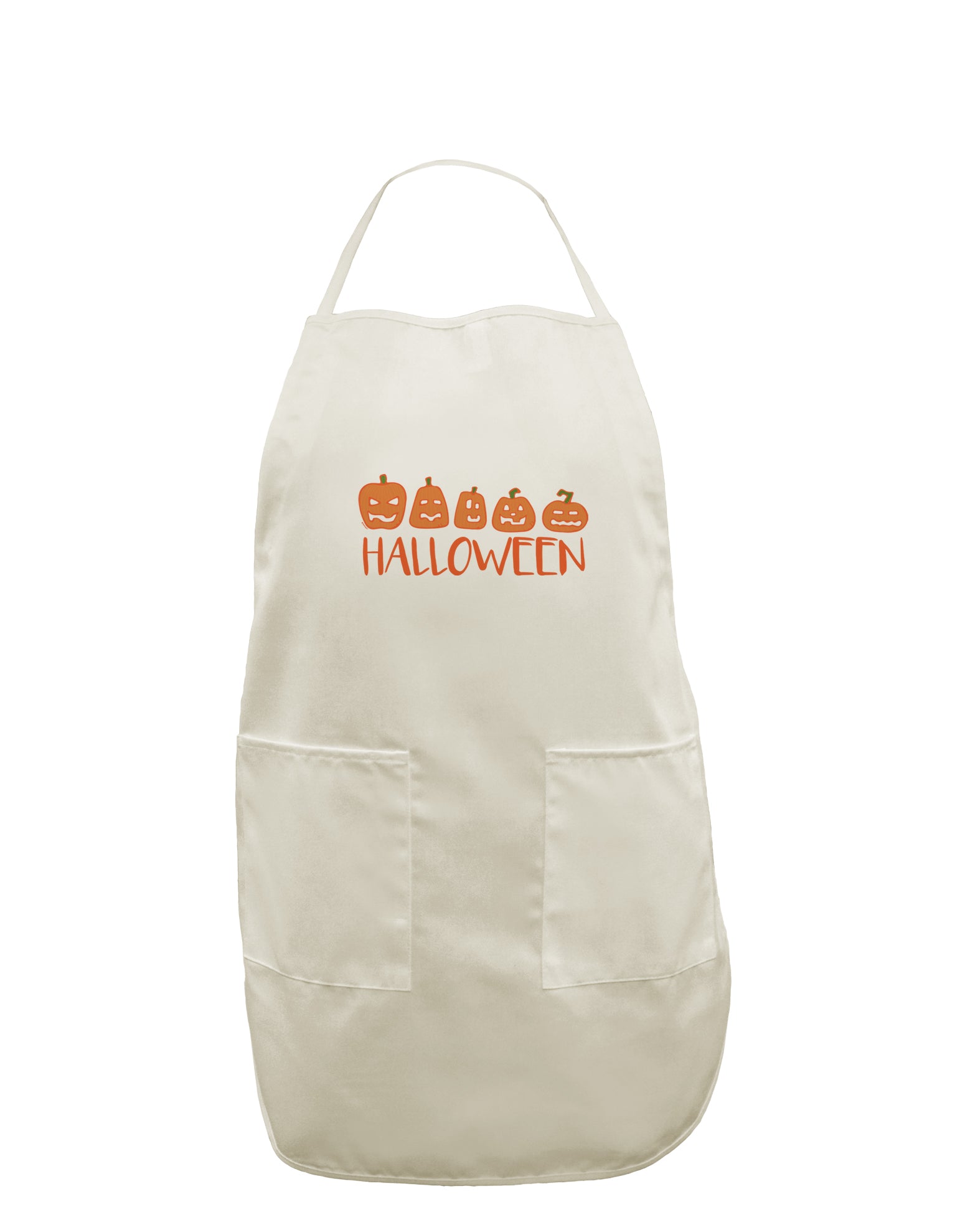 TooLoud Halloween Pumpkins White Plus Size Apron-Bib Apron-TooLoud-Davson Sales