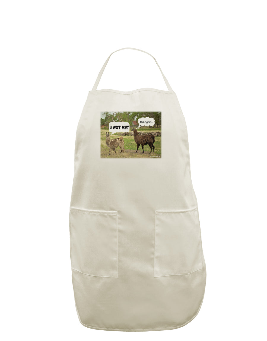 Angry Standing Llamas White Plus Size Apron by TooLoud-Bib Apron-TooLoud-White-OSFM-PlusSize-Davson Sales