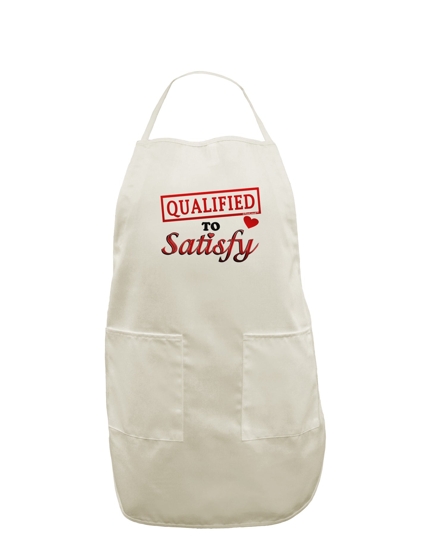 Qualified To Satisfy White Plus Size Apron-Bib Apron-TooLoud-White-OSFM-PlusSize-Davson Sales