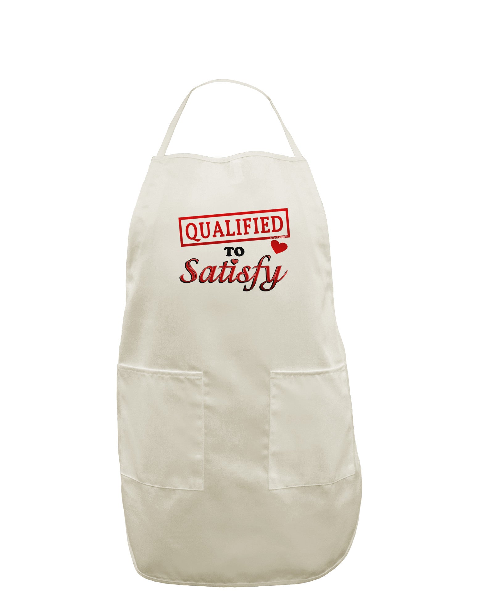 Qualified To Satisfy White Plus Size Apron-Bib Apron-TooLoud-White-OSFM-PlusSize-Davson Sales