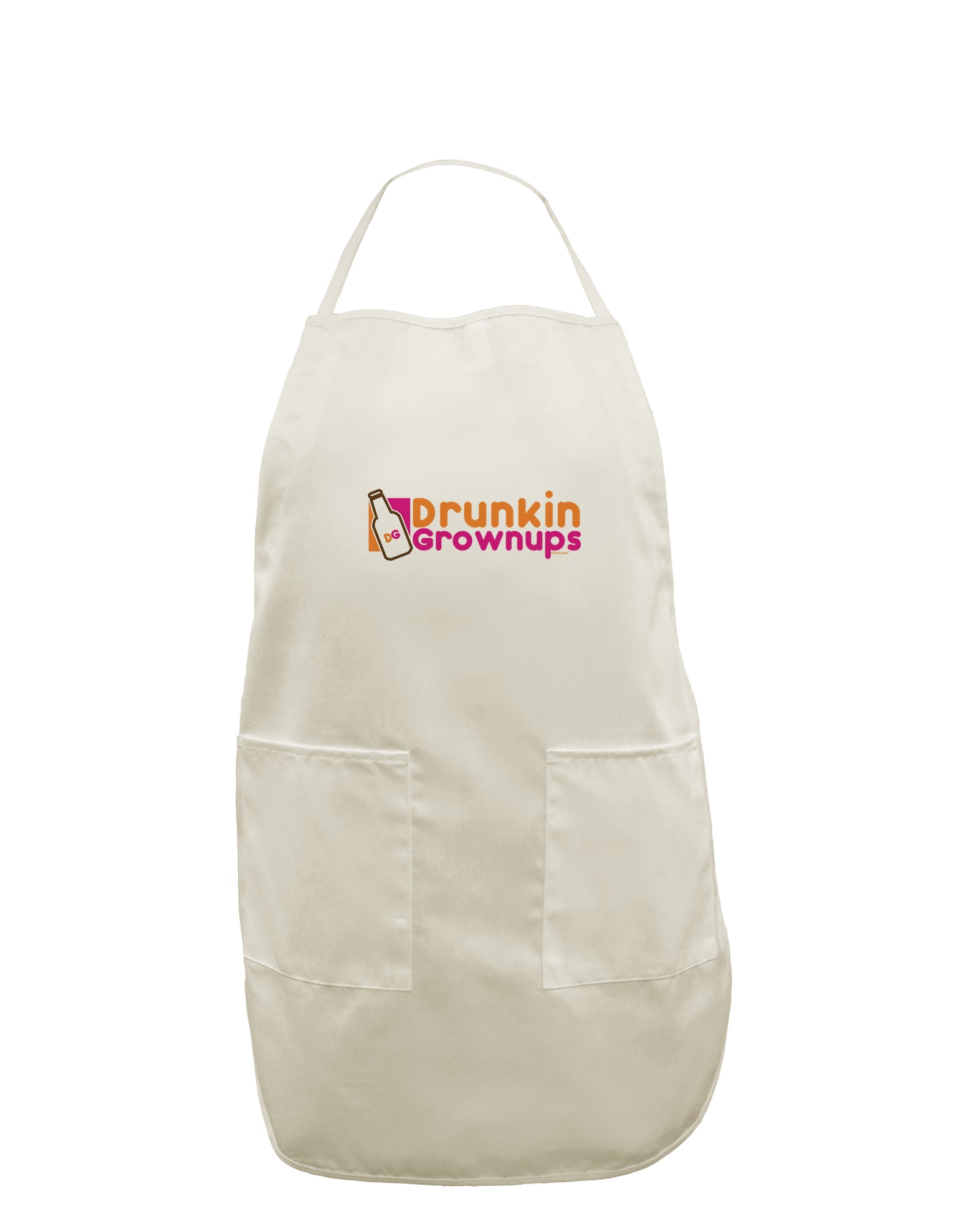 Drunken Grown ups Funny Drinking White Plus Size Apron by TooLoud-Bib Apron-TooLoud-White-OSFM-PlusSize-Davson Sales