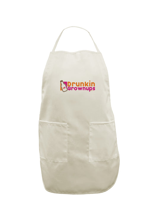 Drunken Grown ups Funny Drinking White Plus Size Apron by TooLoud-Bib Apron-TooLoud-White-OSFM-PlusSize-Davson Sales