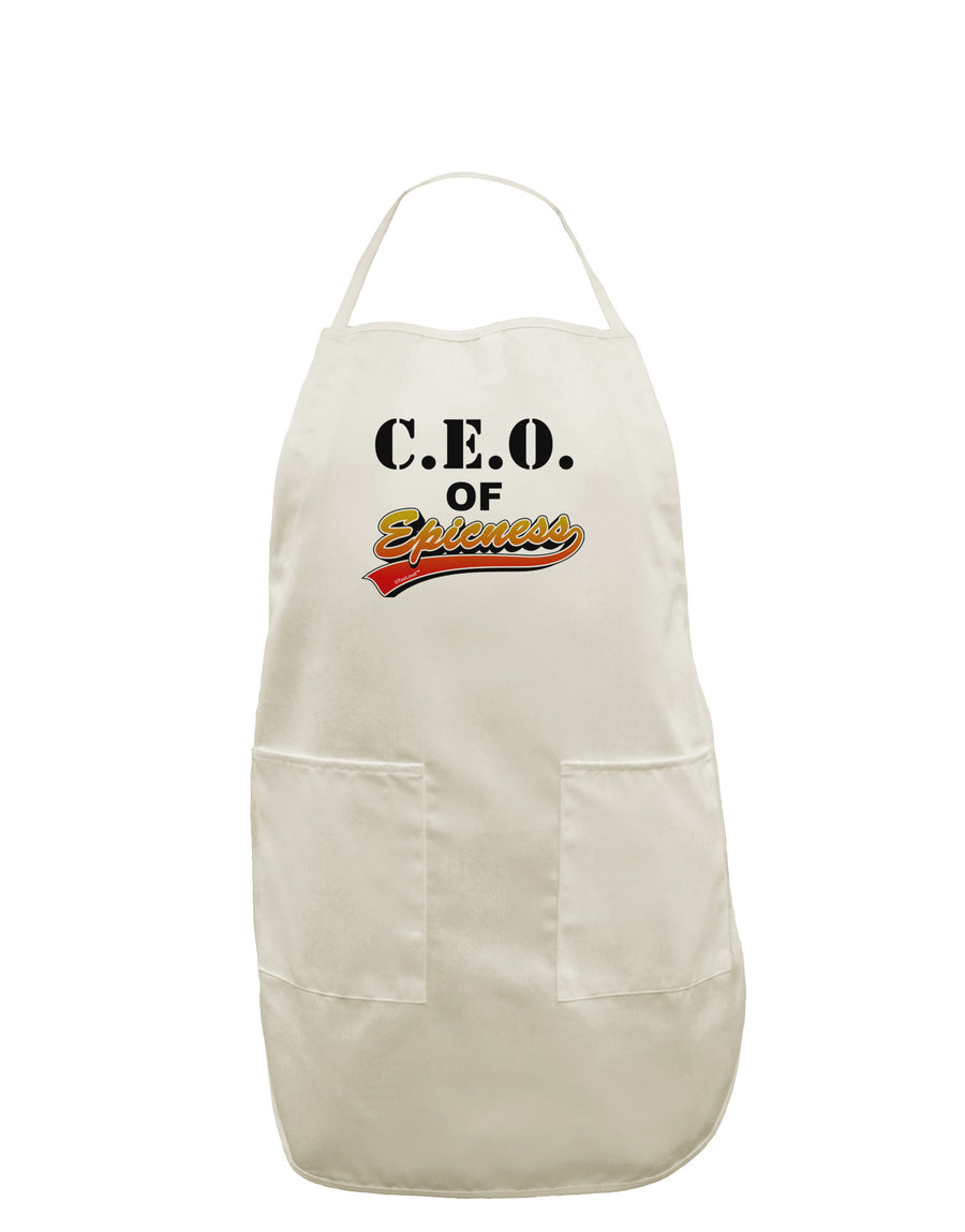 CEO Of Epicness White Plus Size Apron-Bib Apron-TooLoud-White-OSFM-PlusSize-Davson Sales