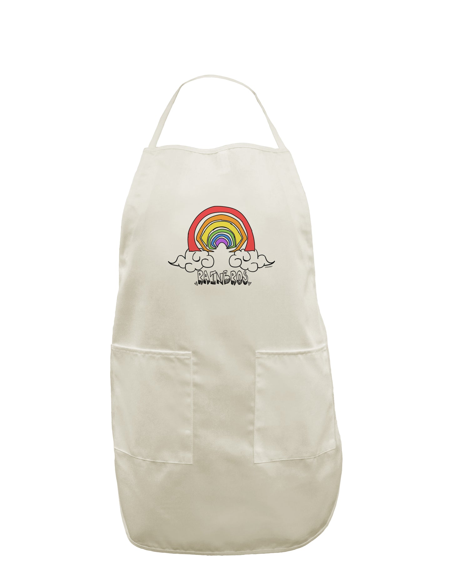 TooLoud RAINBROS White Plus Size Apron-Bib Apron-TooLoud-Davson Sales