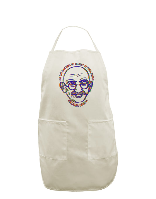 TooLoud No one can hurt me without my permission Ghandi White Plus Size Apron-Bib Apron-TooLoud-Davson Sales