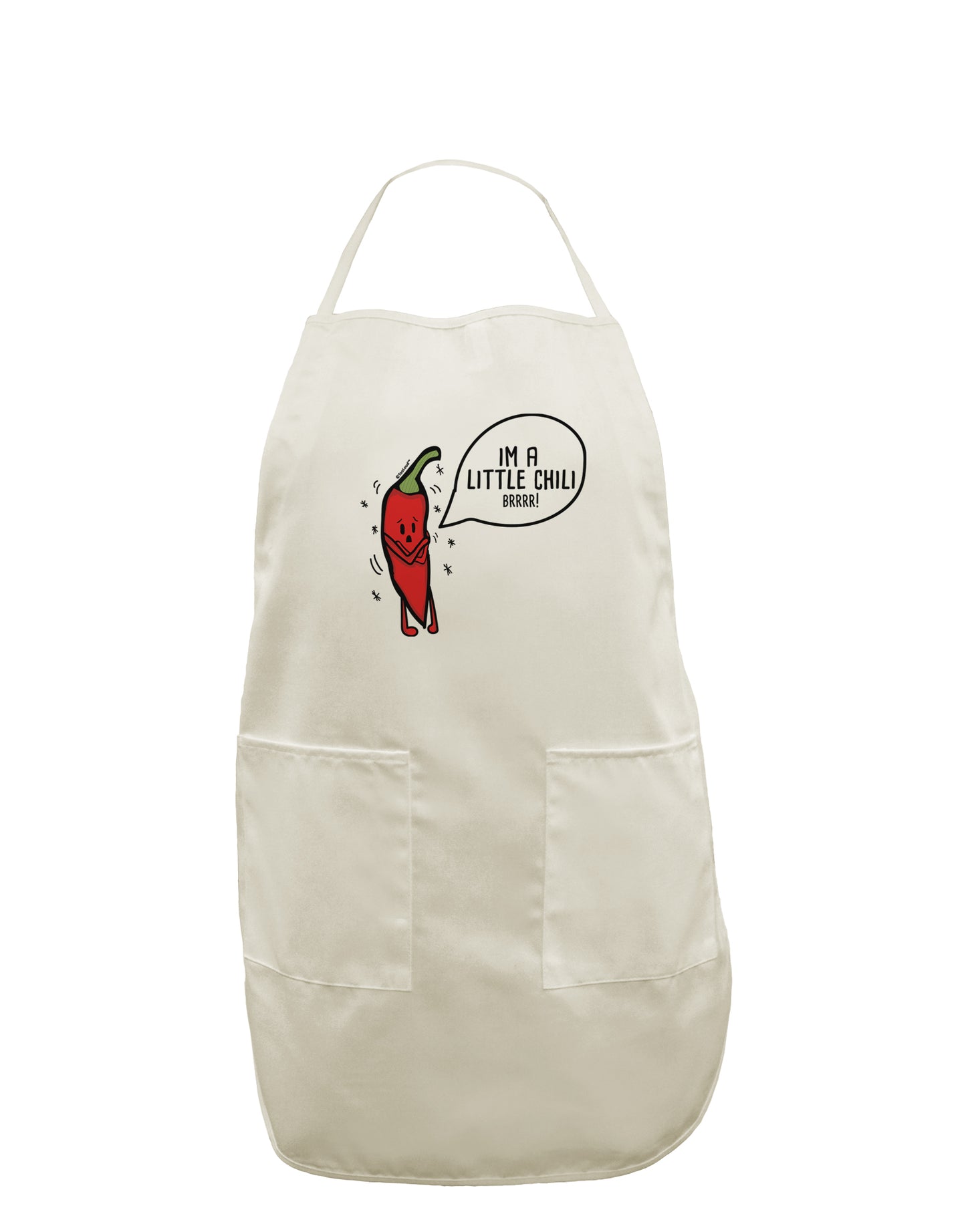 TooLoud I'm a Little Chilli White Plus Size Apron-Bib Apron-TooLoud-Davson Sales
