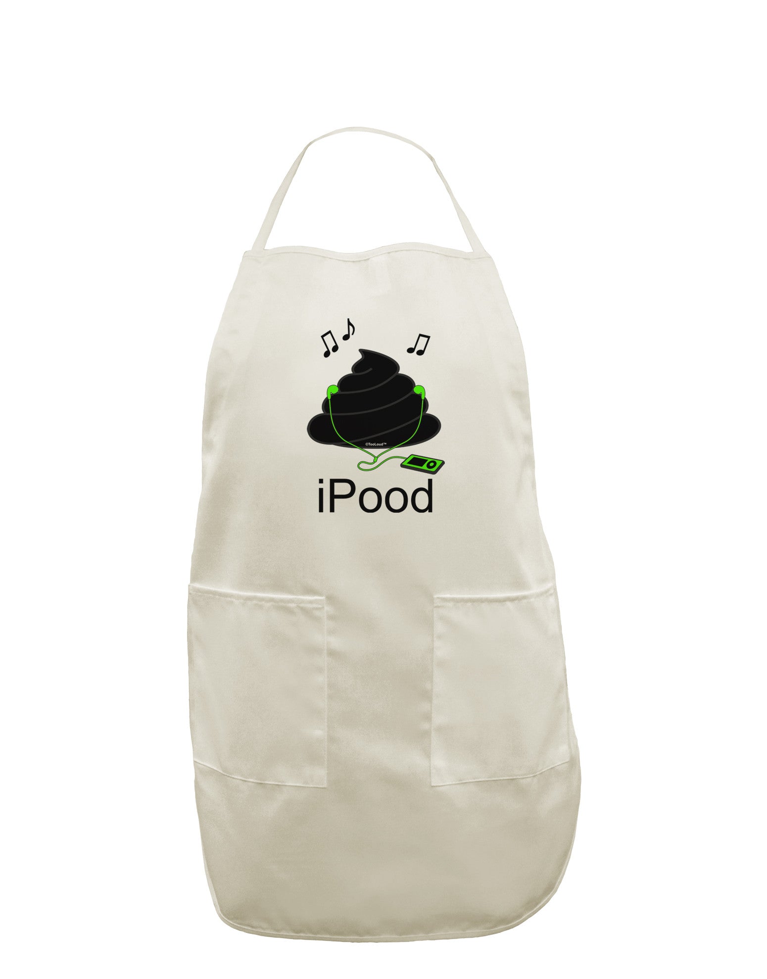 iPood White Plus Size Apron by TooLoud-Bib Apron-TooLoud-White-OSFM-PlusSize-Davson Sales