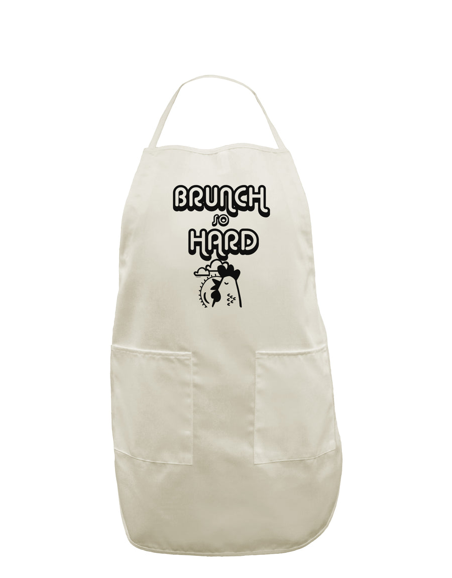 TooLoud Brunch So Hard Hen White Plus Size Apron-Bib Apron-TooLoud-Davson Sales