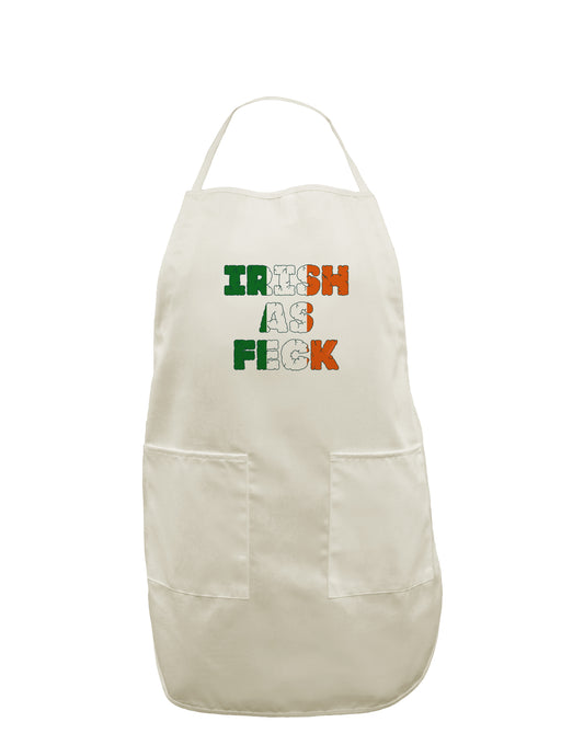 Irish As Feck Funny White Plus Size Apron by TooLoud-Bib Apron-TooLoud-White-OSFM-PlusSize-Davson Sales