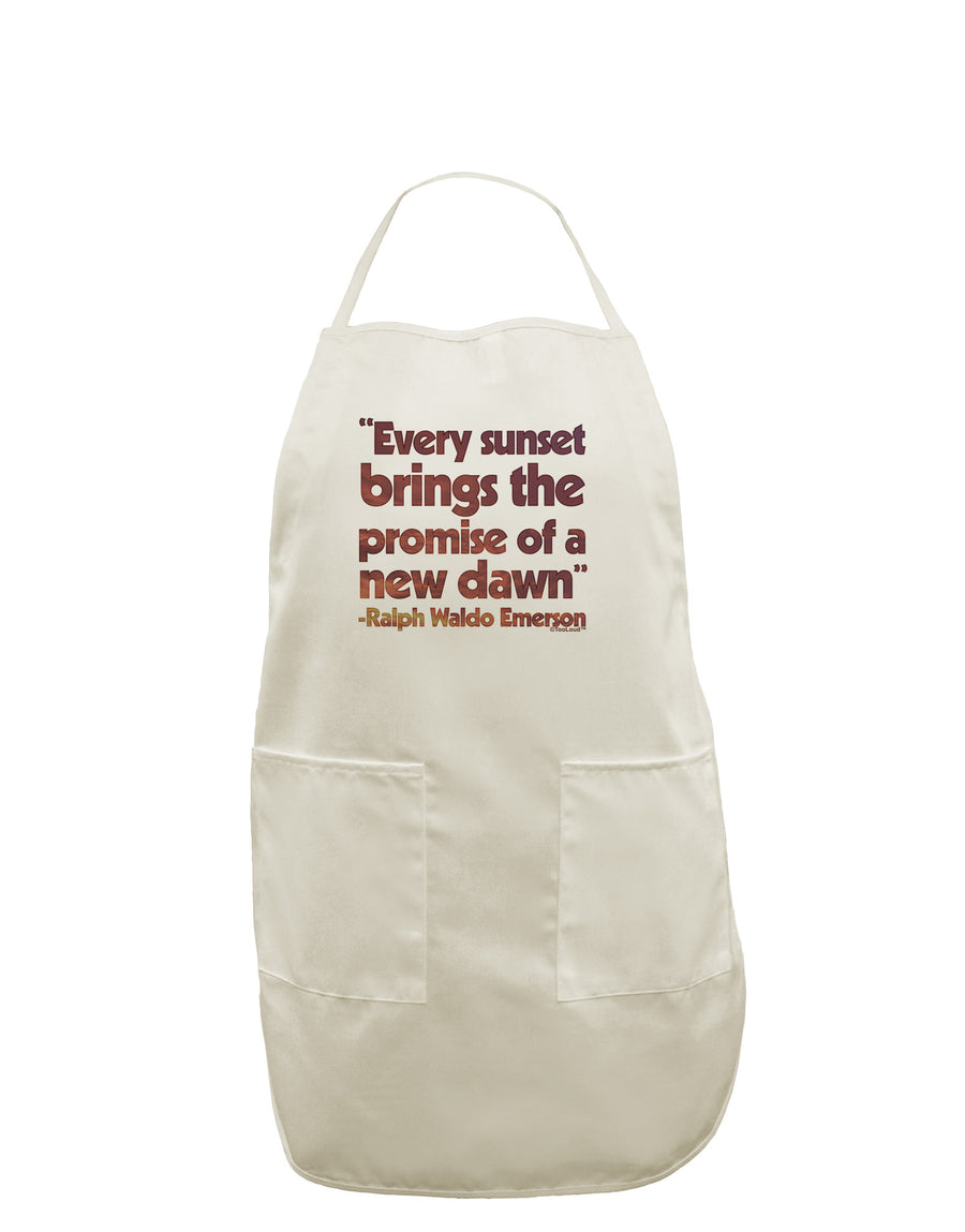 Emerson Sunset Quote White Plus Size Apron-Bib Apron-TooLoud-Davson Sales