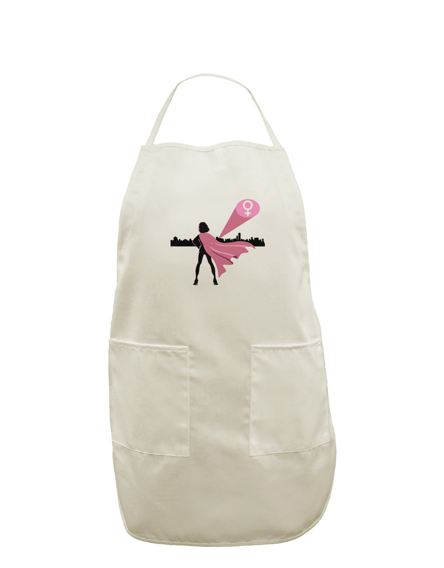 Girl Power Women's Empowerment White Plus Size Apron by TooLoud-Bib Apron-TooLoud-White-OSFM-PlusSize-Davson Sales