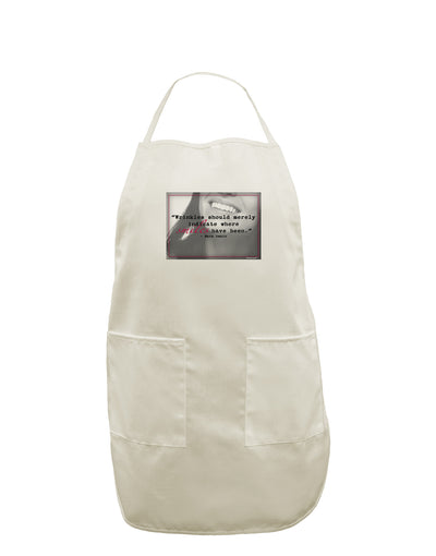 TooLoud Where Smiles Mark Twain White Plus Size Apron-Bib Apron-TooLoud-White-OSFM-PlusSize-Davson Sales