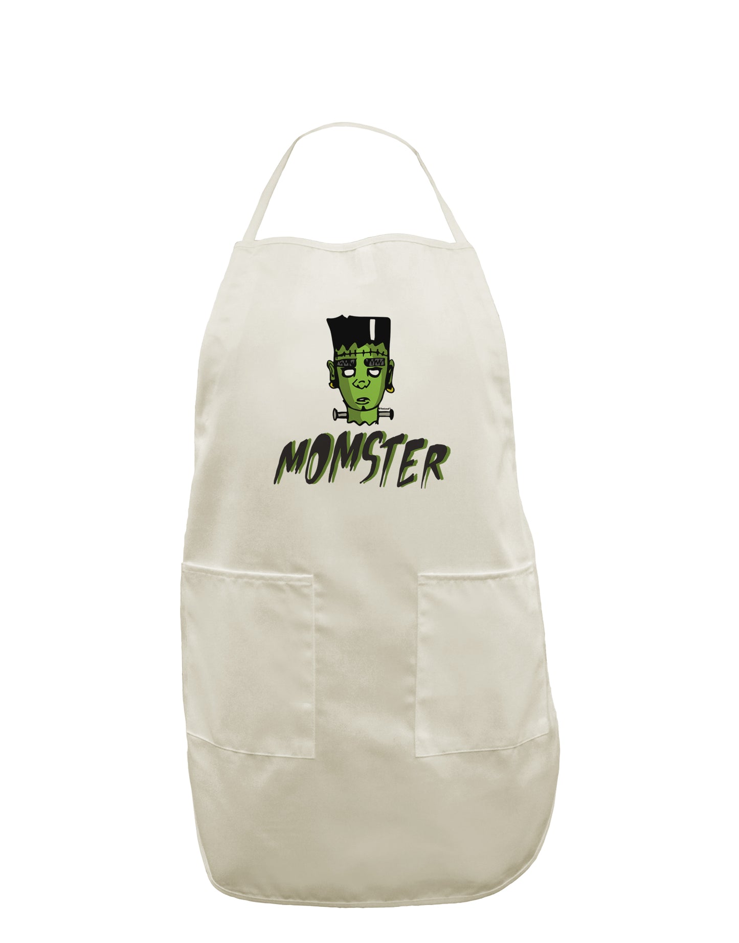 TooLoud Momster Frankenstein White Plus Size Apron-Bib Apron-TooLoud-Davson Sales