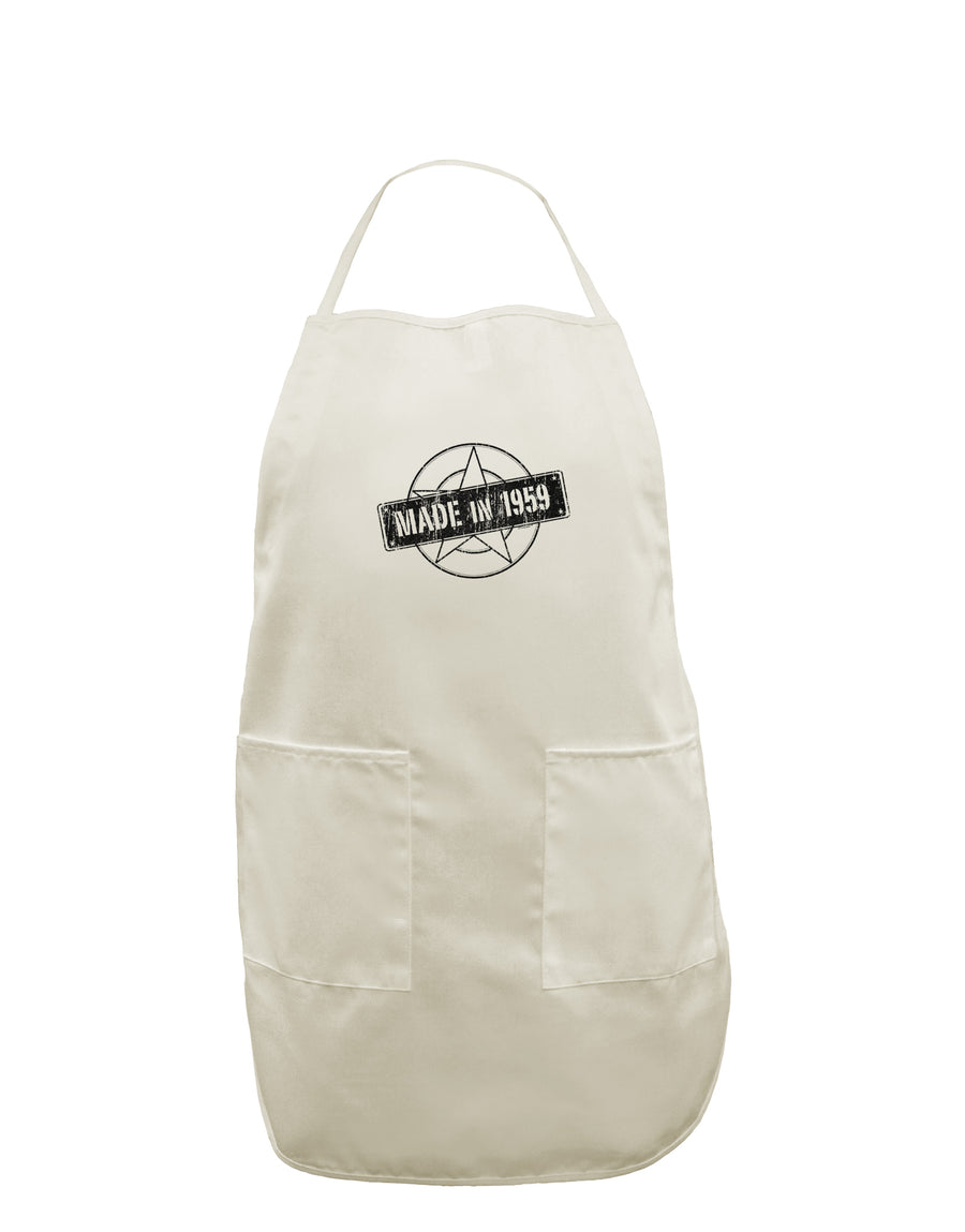 TooLoud 60th Birthday Gift Made in 1959 White Plus Size Apron-Bib Apron-TooLoud-Davson Sales