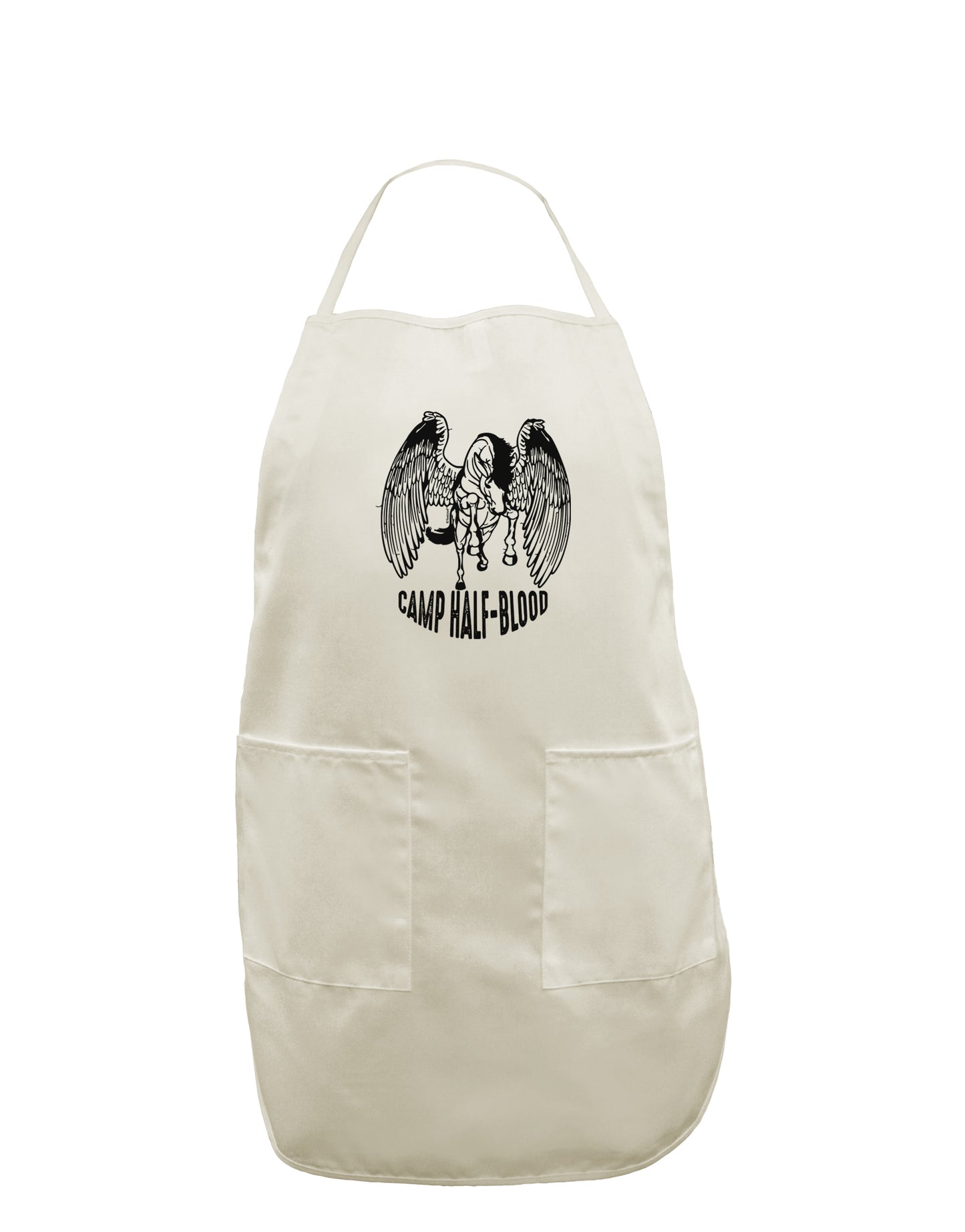 TooLoud Camp Half-Blood Pegasus White Plus Size Apron-Bib Apron-TooLoud-Davson Sales