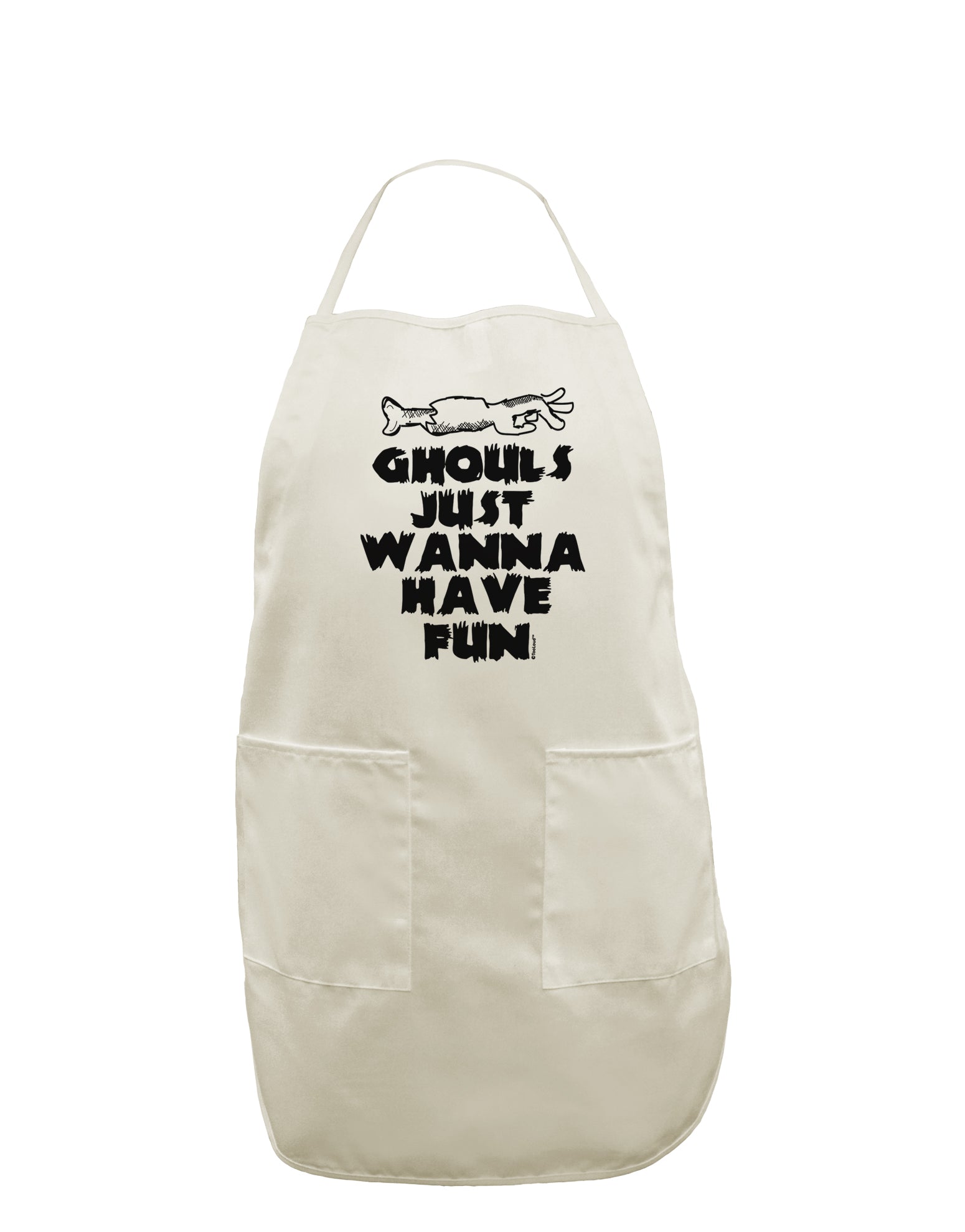 TooLoud Ghouls Just Wanna Have Fun White Plus Size Apron-Bib Apron-TooLoud-Davson Sales