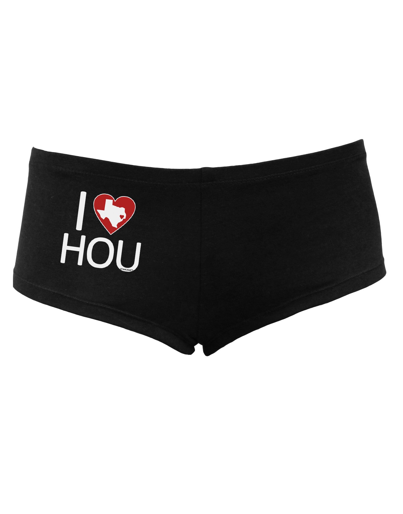 I Heart Houston Women's Dark Boyshorts-Boyshorts-TooLoud-Black-Small-Davson Sales