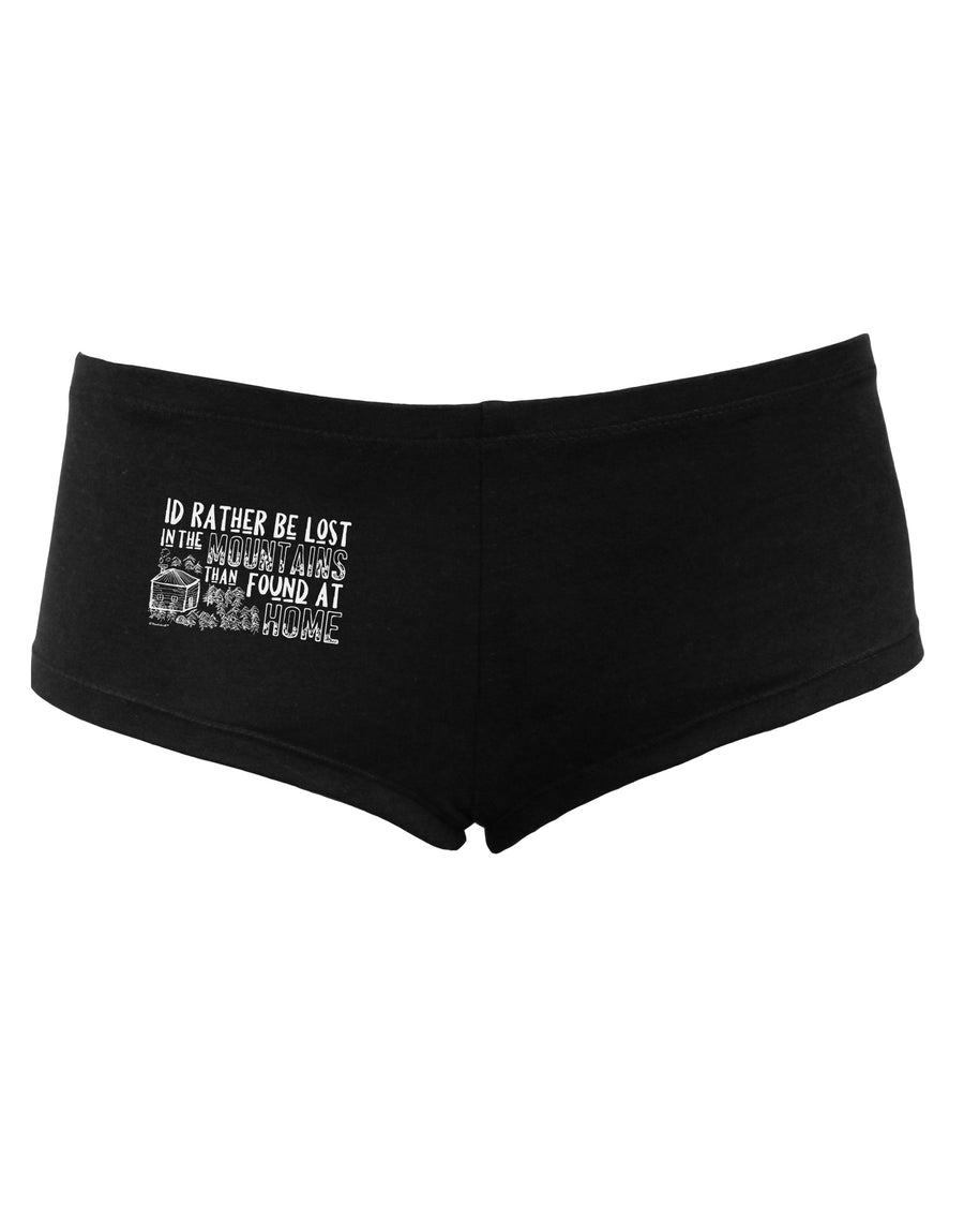 TooLoud I'd Rather be Lost in the Mountains than be found at Home Womens Boyshorts-Boyshorts-TooLoud-White-Small-Davson Sales