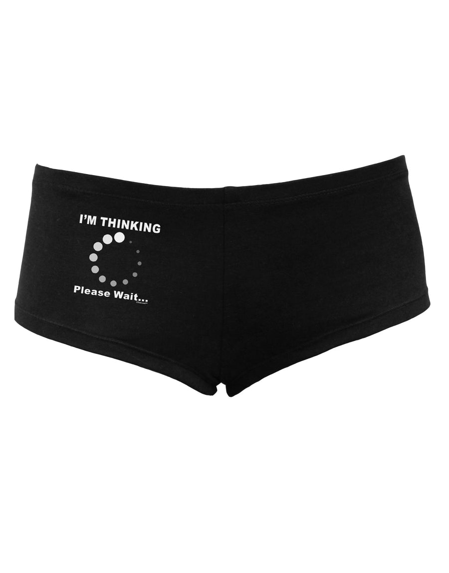 Thinking Please Wait Women's Dark Boyshorts-Boyshorts-TooLoud-Black-Small-Davson Sales