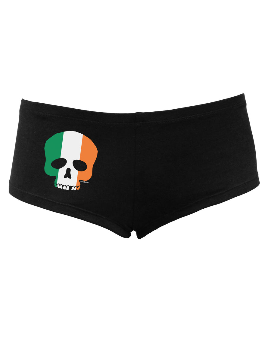 Skull Flag Ireland Women's Dark Boyshorts-Boyshorts-TooLoud-Black-Small-Davson Sales