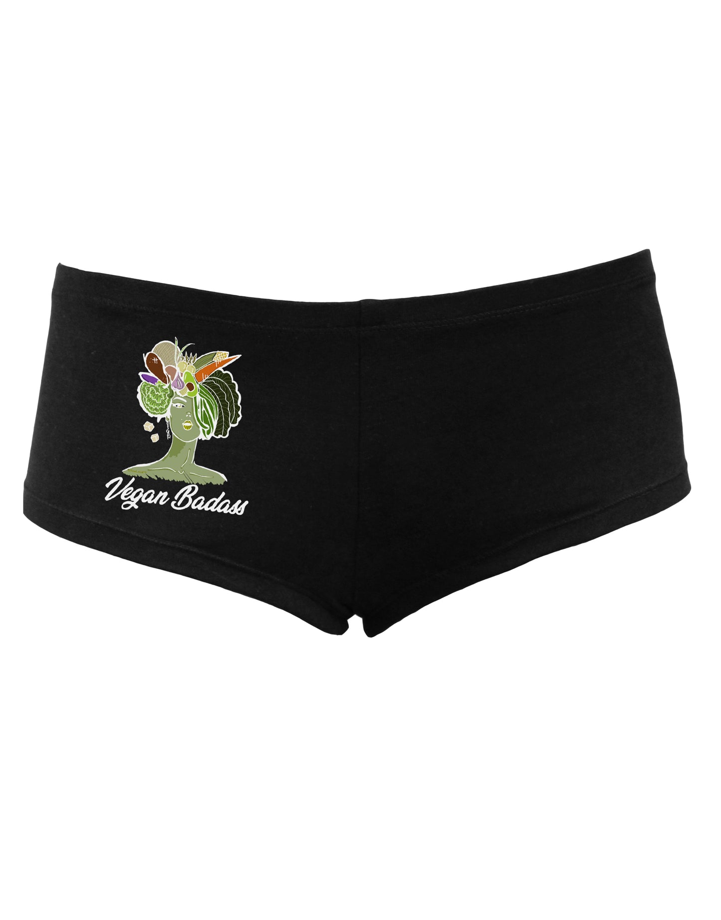 TooLoud Vegan Badass Womens Boyshorts-Boyshorts-TooLoud-Black-Small-Davson Sales