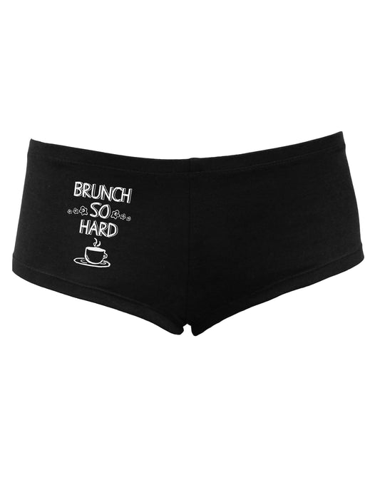 TooLoud Brunch So Hard Eggs and Coffee Womens Dark Boyshorts-Boyshorts-TooLoud-Black-Small-Davson Sales
