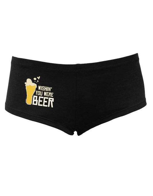 TooLoud Wishin you were Beer Womens Dark Boyshorts-Boyshorts-TooLoud-Black-Small-Davson Sales