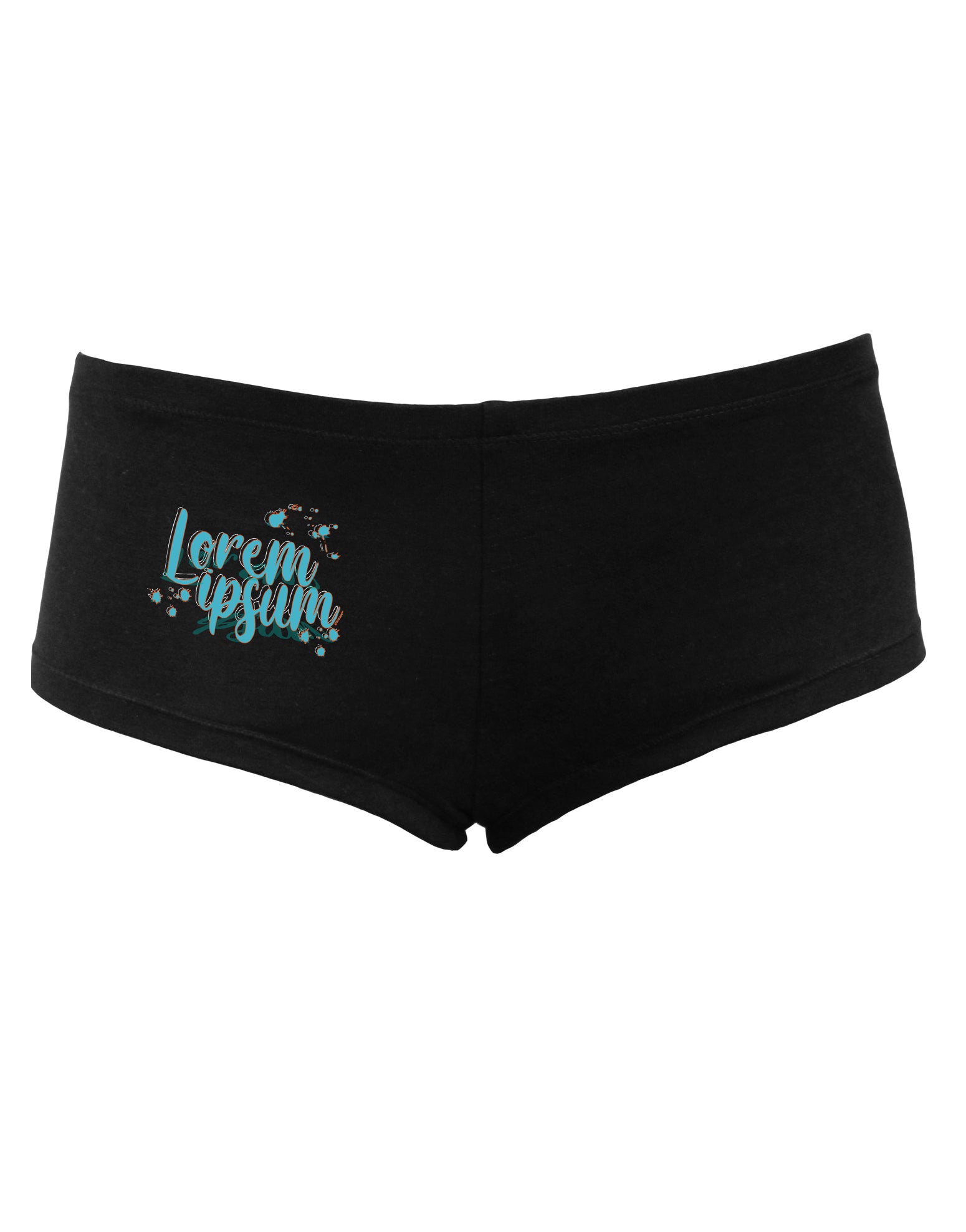 TooLoud Lorem Ipsum Womens Dark Boyshorts-Boyshorts-TooLoud-Black-Small-Davson Sales