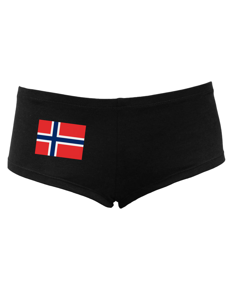 TooLoud Norwegian Flag Womens Dark Boyshorts-Boyshorts-TooLoud-Black-Small-Davson Sales
