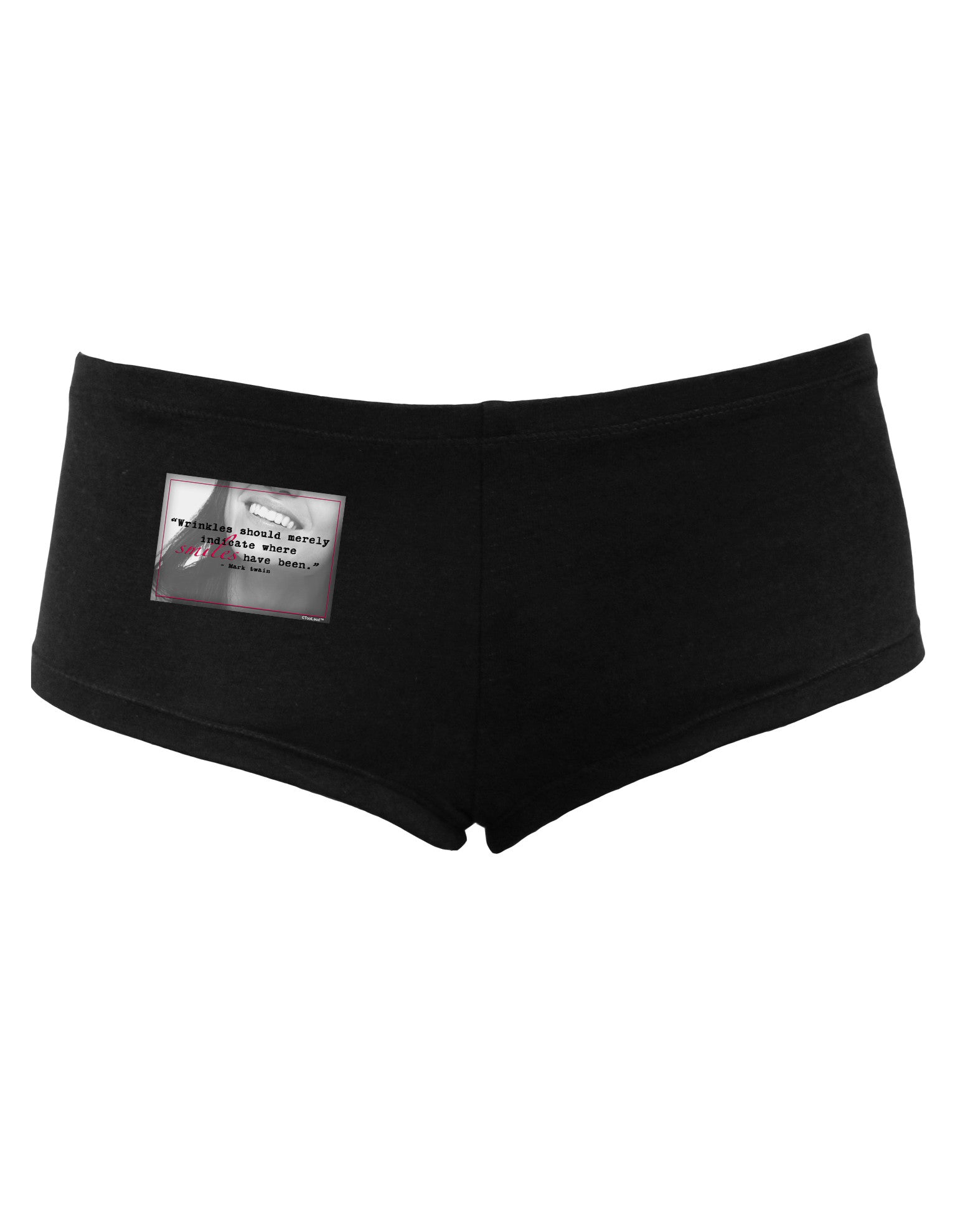 TooLoud Where Smiles Mark Twain Women's Dark Boyshorts-Boyshorts-TooLoud-Black-Small-Davson Sales