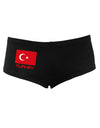 Turkey Flag with Text Women's Dark Boyshorts by TooLoud-Boyshorts-TooLoud-Black-Small-Davson Sales