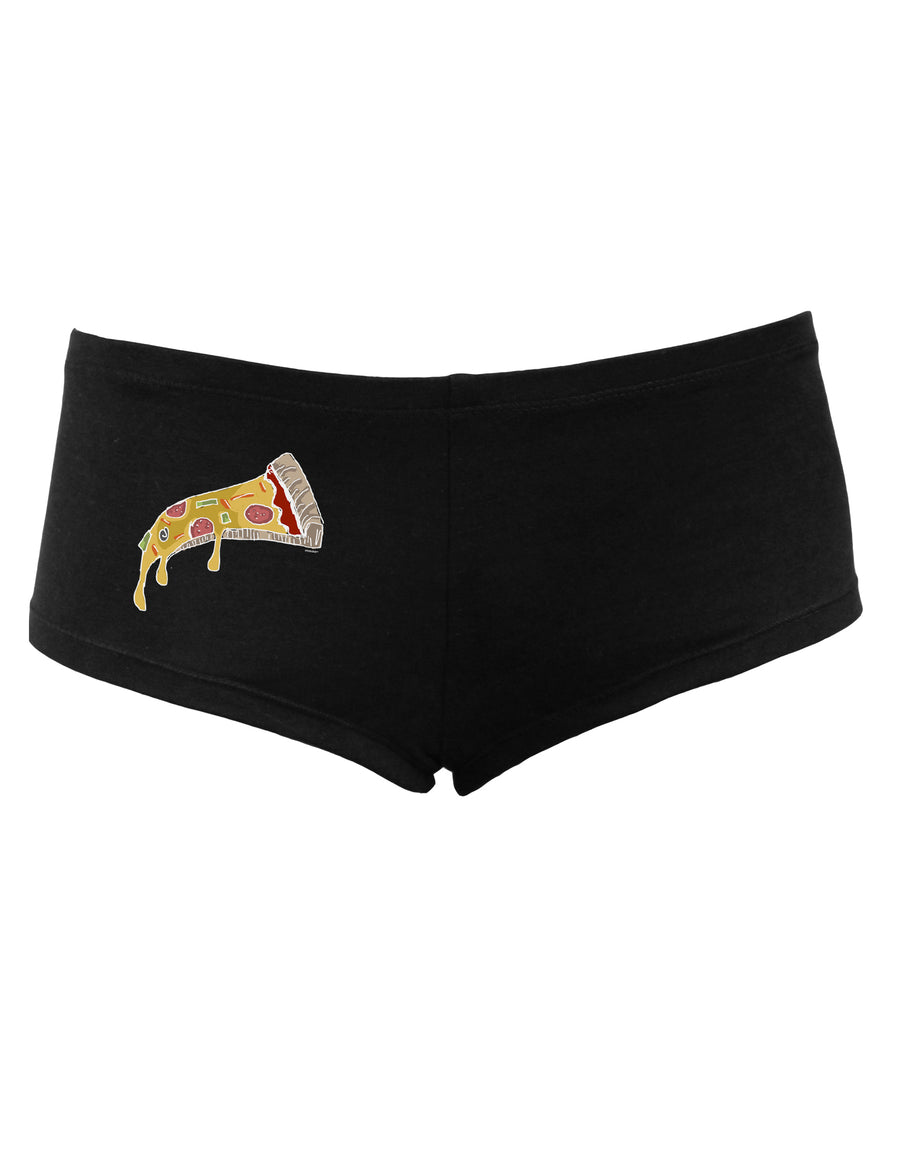 TooLoud Pizza Slice Womens Dark Boyshorts-Boyshorts-TooLoud-Black-Small-Davson Sales