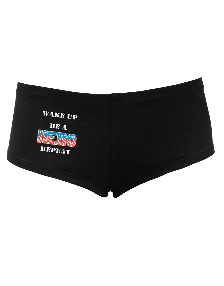 Wake Up Be A Hero Repeat Women's Dark Boyshorts by TooLoud-Boyshorts-TooLoud-Black-Small-Davson Sales