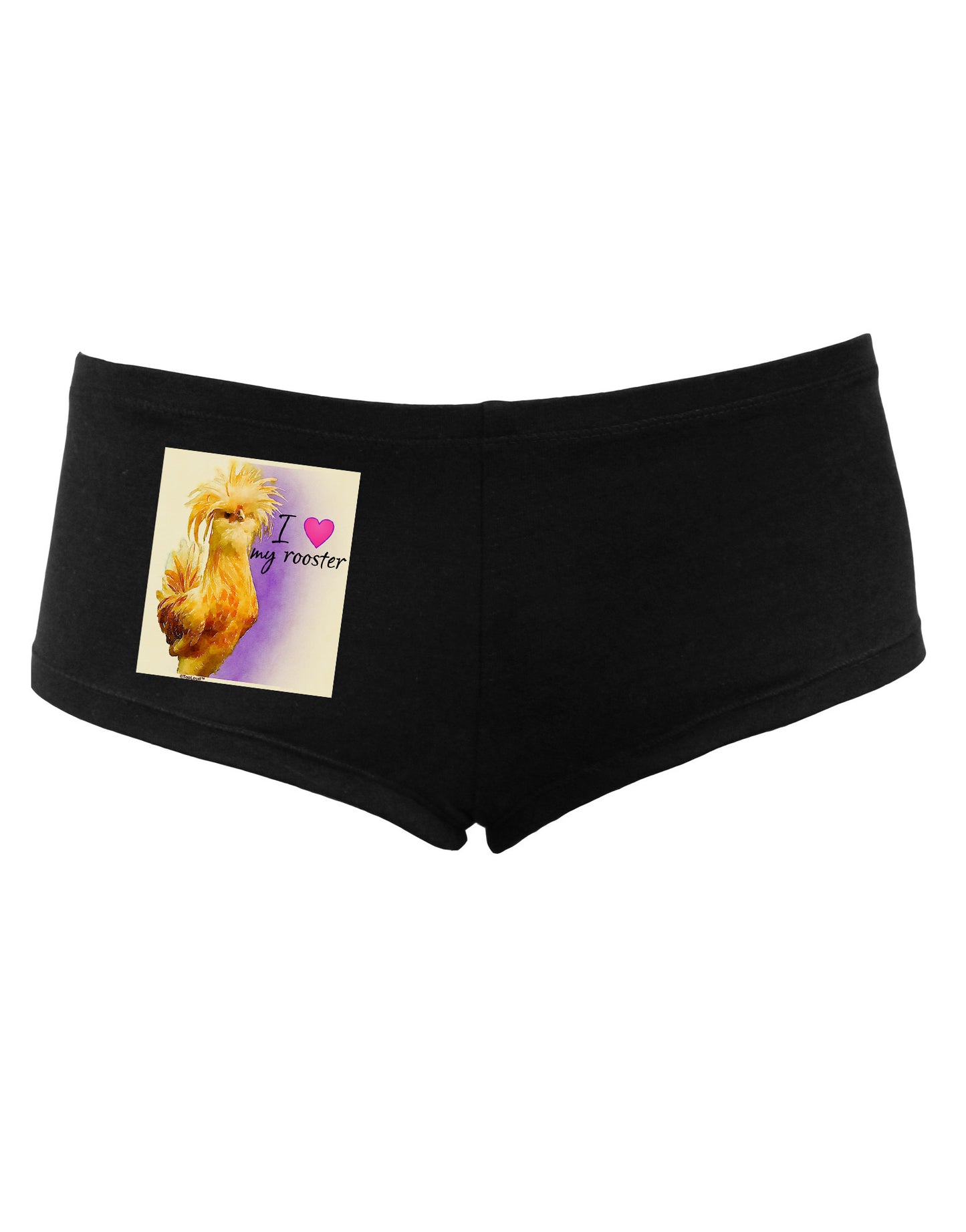 I Heart My Rooster Women's Dark Boyshorts-Wall Clock-TooLoud-Black-Small-Davson Sales