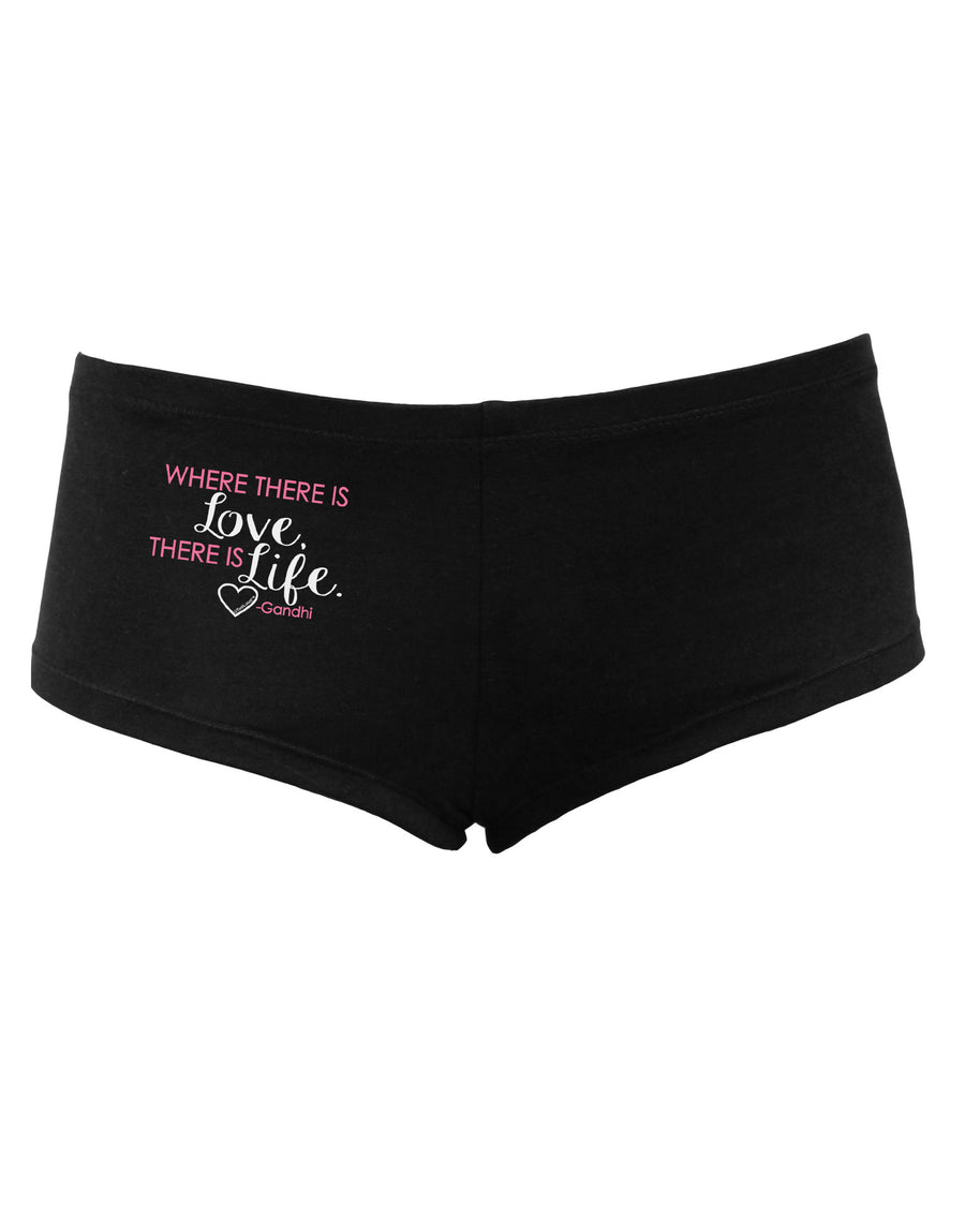 Where There Is Love Gandhi Women's Dark Boyshorts-Boyshorts-TooLoud-Black-Small-Davson Sales