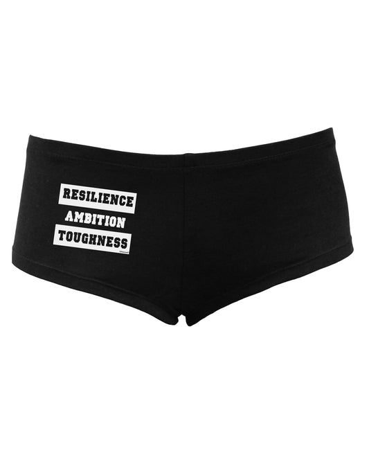 TooLoud RESILIENCE AMBITION TOUGHNESS Womens Dark Boyshorts-Boyshorts-TooLoud-Black-Small-Davson Sales