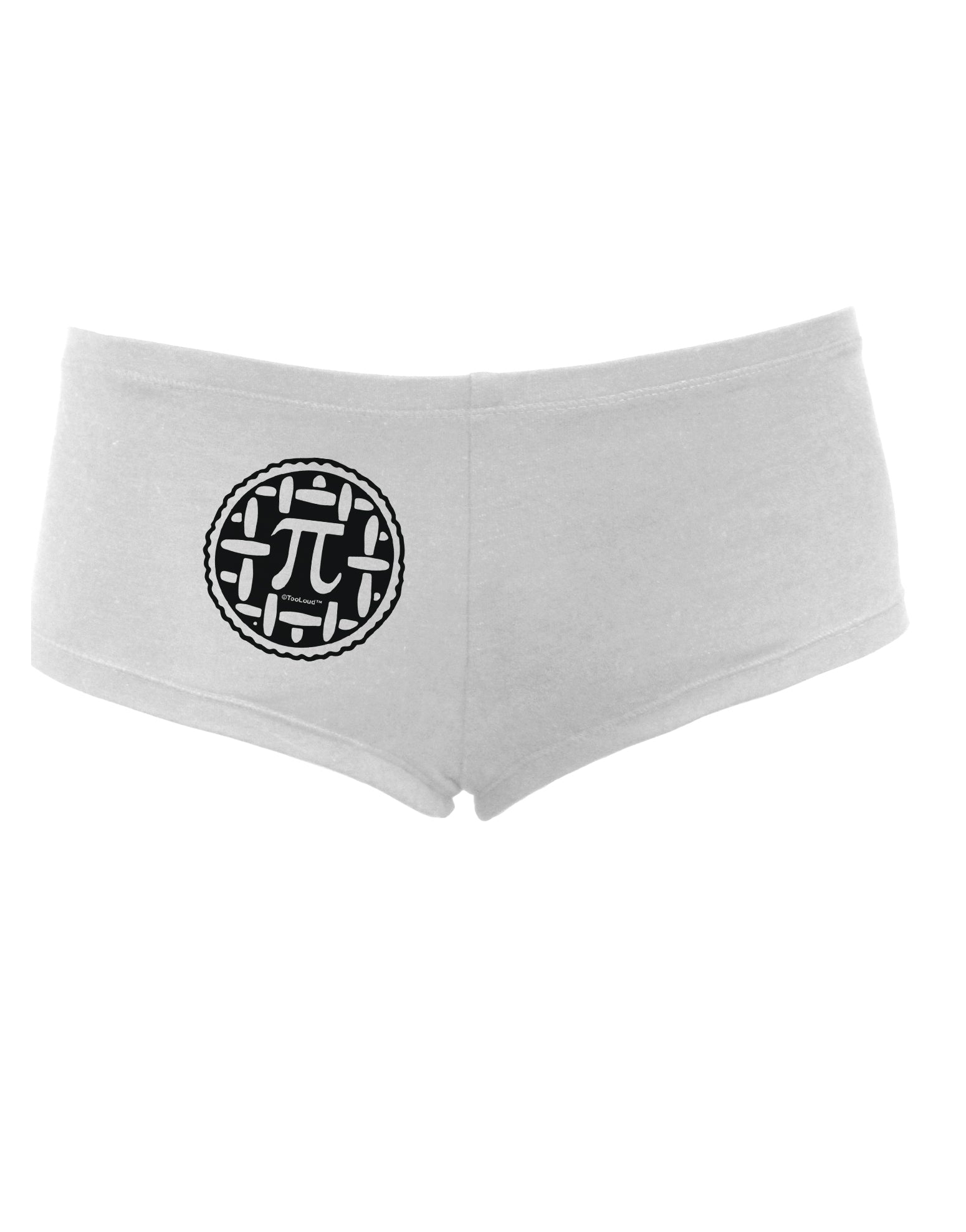 TooLoud Pi Pie Womens Boyshorts-Boyshorts-TooLoud-White-Small-Davson Sales