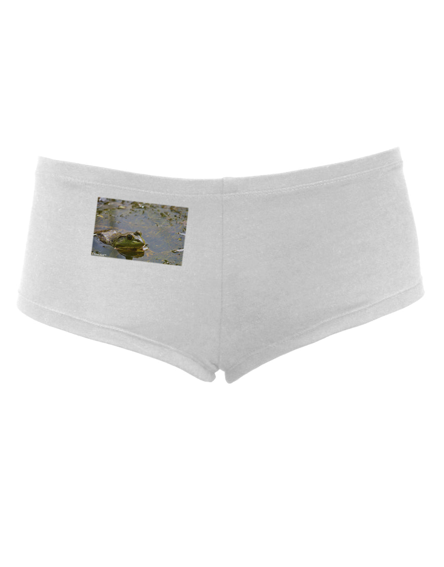 Bullfrog In Water Women's Boyshorts by TooLoud-Boyshorts-TooLoud-White-Small-Davson Sales