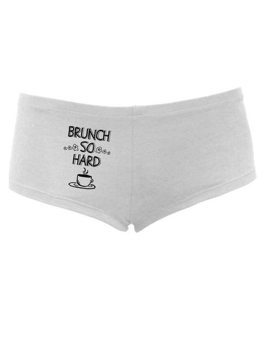TooLoud Brunch So Hard Eggs and Coffee Womens Boyshorts-Boyshorts-TooLoud-White-Small-Davson Sales