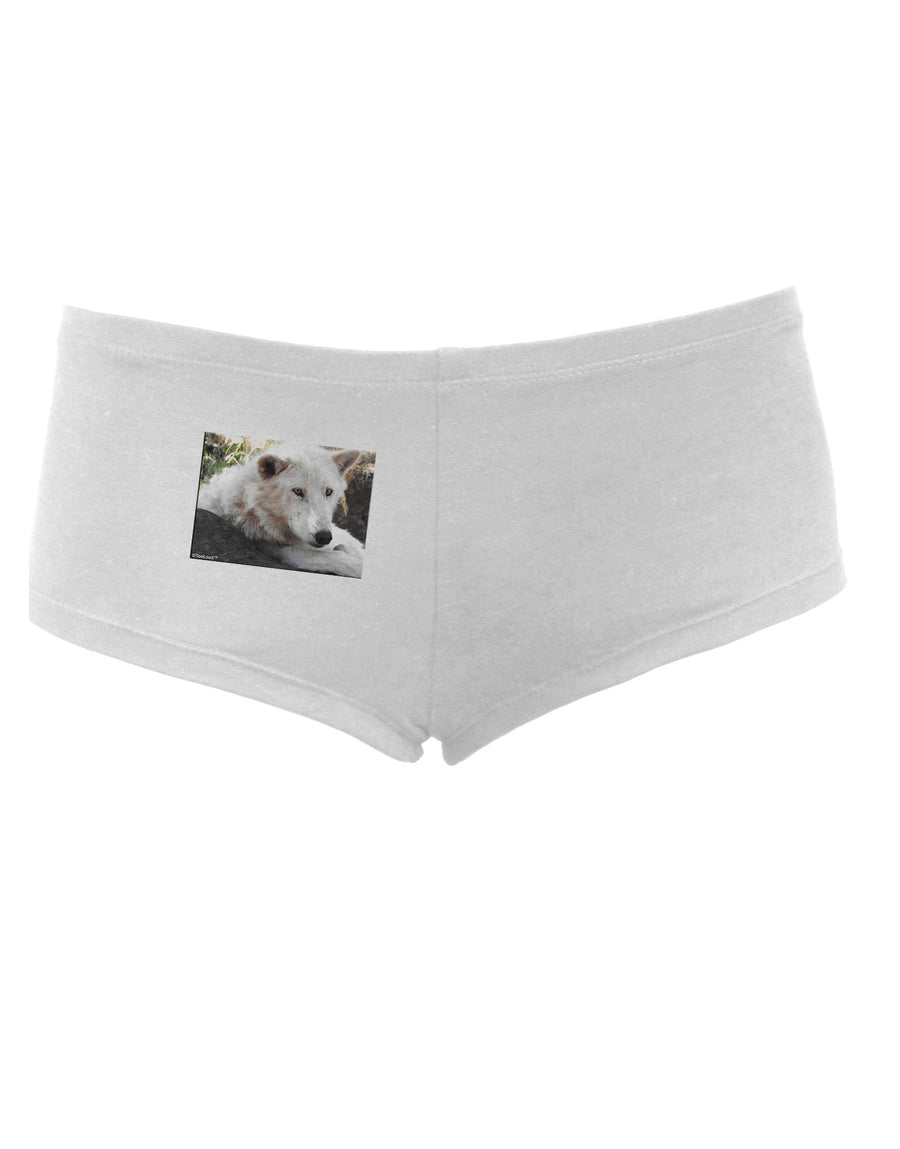 Laying White Wolf Women's Boyshorts-Boyshorts-TooLoud-White-Small-Davson Sales