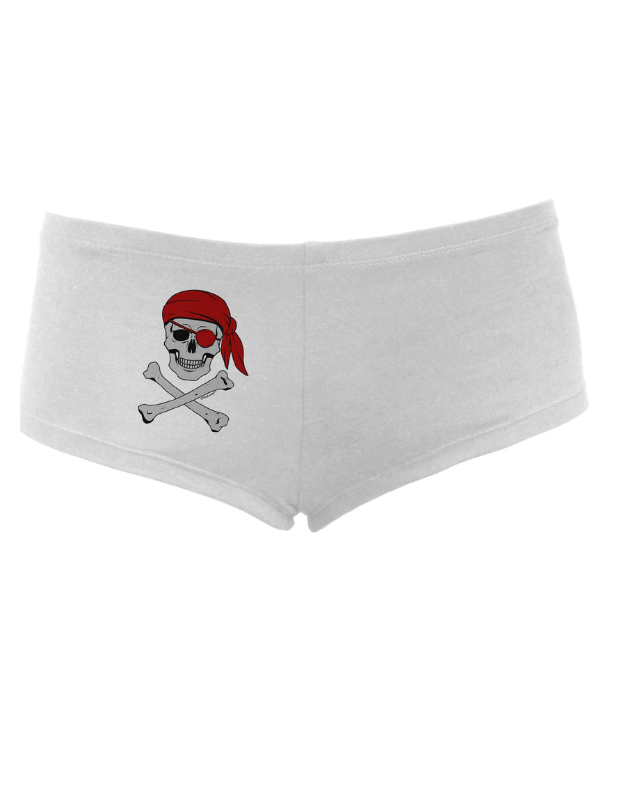 Pirate Skull Women's Boyshorts-Boyshorts-TooLoud-White-Small-Davson Sales