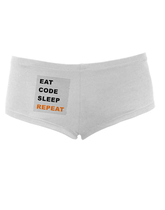 Eat Sleep Code Repeat Women's Boyshorts by TooLoud-Boyshorts-TooLoud-White-Small-Davson Sales