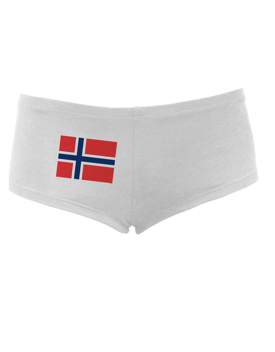 TooLoud Norwegian Flag Womens Boyshorts-Boyshorts-TooLoud-White-Small-Davson Sales