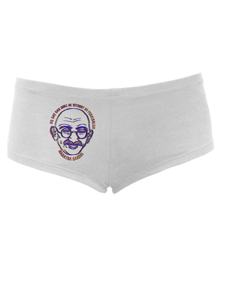 TooLoud No one can hurt me without my permission Ghandi Womens Boyshorts-Boyshorts-TooLoud-White-Small-Davson Sales