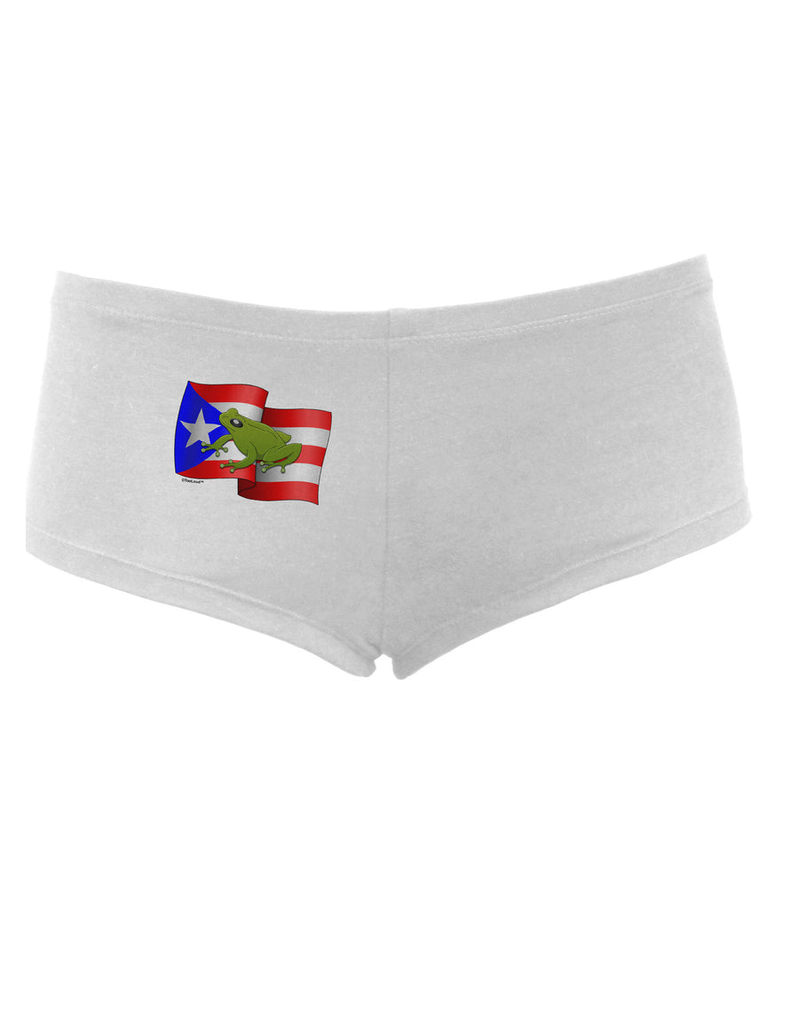 Puerto Rico Coqui Women's Boyshorts-Boyshorts-TooLoud-White-Small-Davson Sales