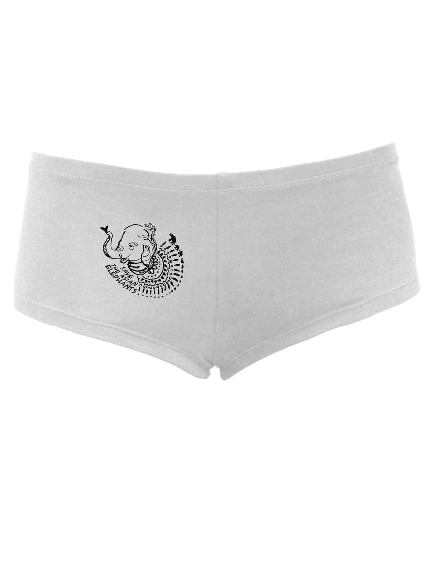 TooLoud Save the Asian Elephants Women's Boyshorts-Boyshorts-TooLoud-White-Small-Davson Sales