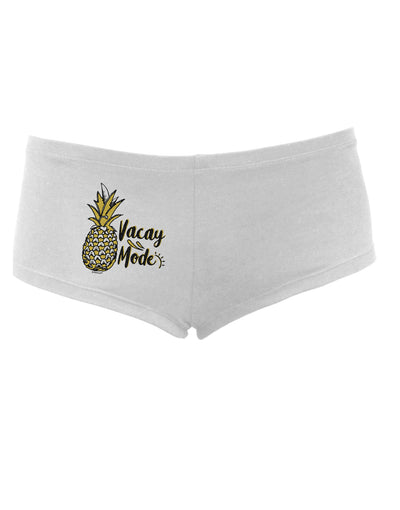 TooLoud Vacay Mode Pinapple Womens Boyshorts-Boyshorts-TooLoud-White-Small-Davson Sales