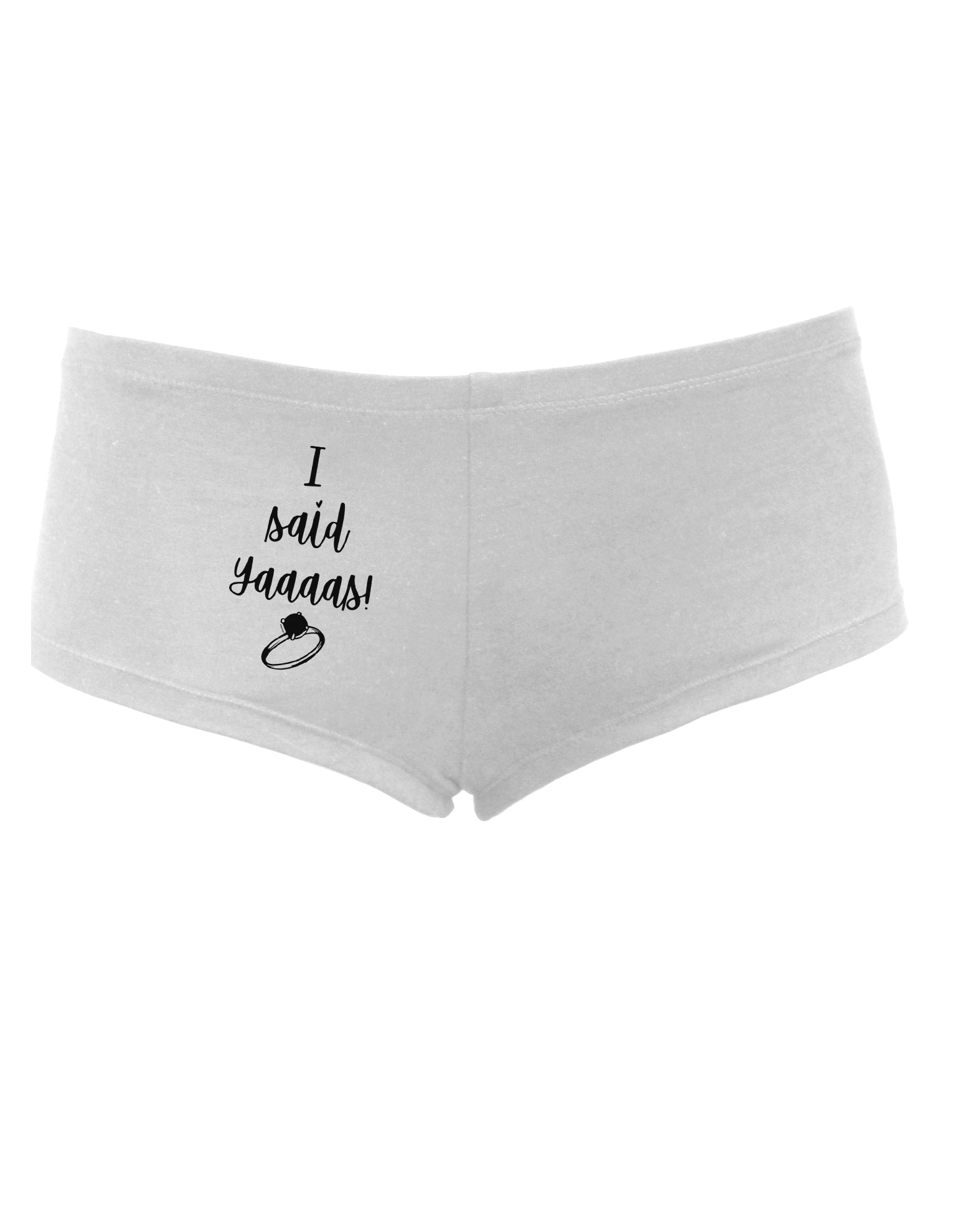 TooLoud I said Yaaas! Womens Boyshorts-Boyshorts-TooLoud-White-Small-Davson Sales