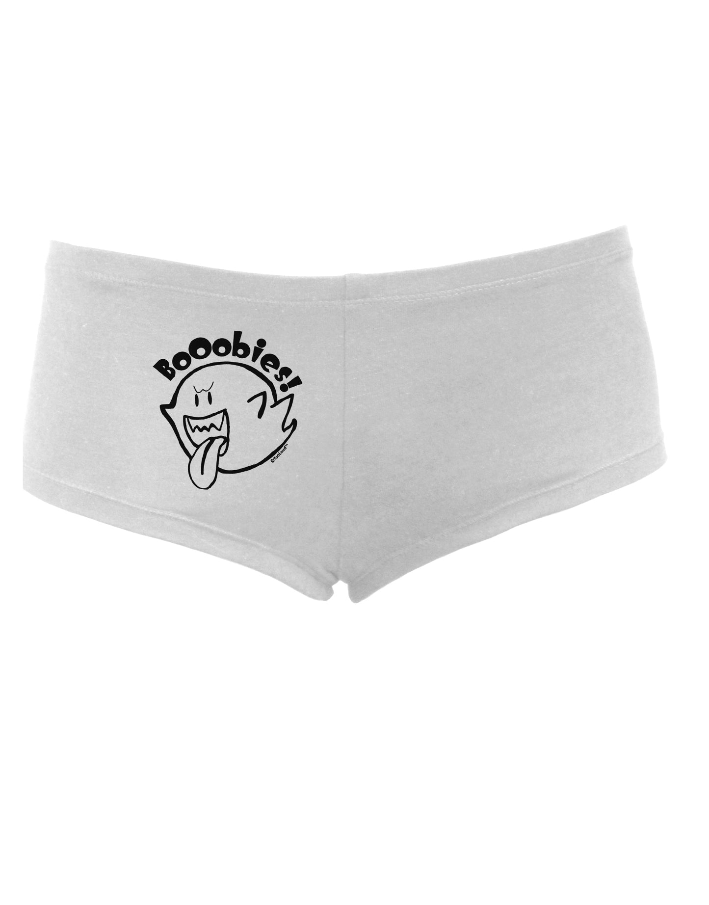 TooLoud Booobies Womens Boyshorts-Boyshorts-TooLoud-White-Small-Davson Sales