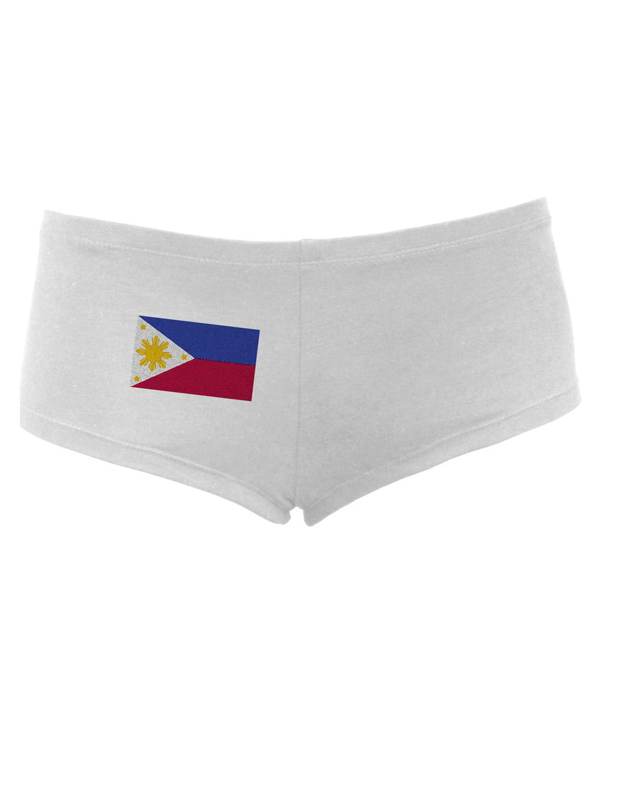 TooLoud Distressed Philippines Flag Women's Boyshorts-Boyshorts-TooLoud-White-Small-Davson Sales